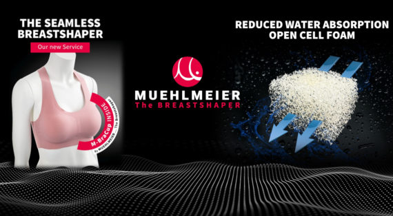 Muehlmeier presents new foam material for Swim & Active Wear M-BraCups 