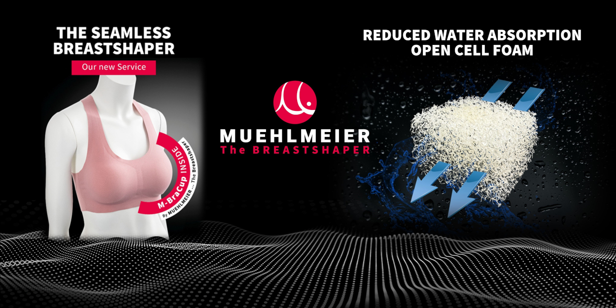 Muehlmeier presents new foam material for Swim & Active Wear M-BraCups 